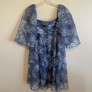 Abercrombie & Fitch Blue Flora Mini Dress